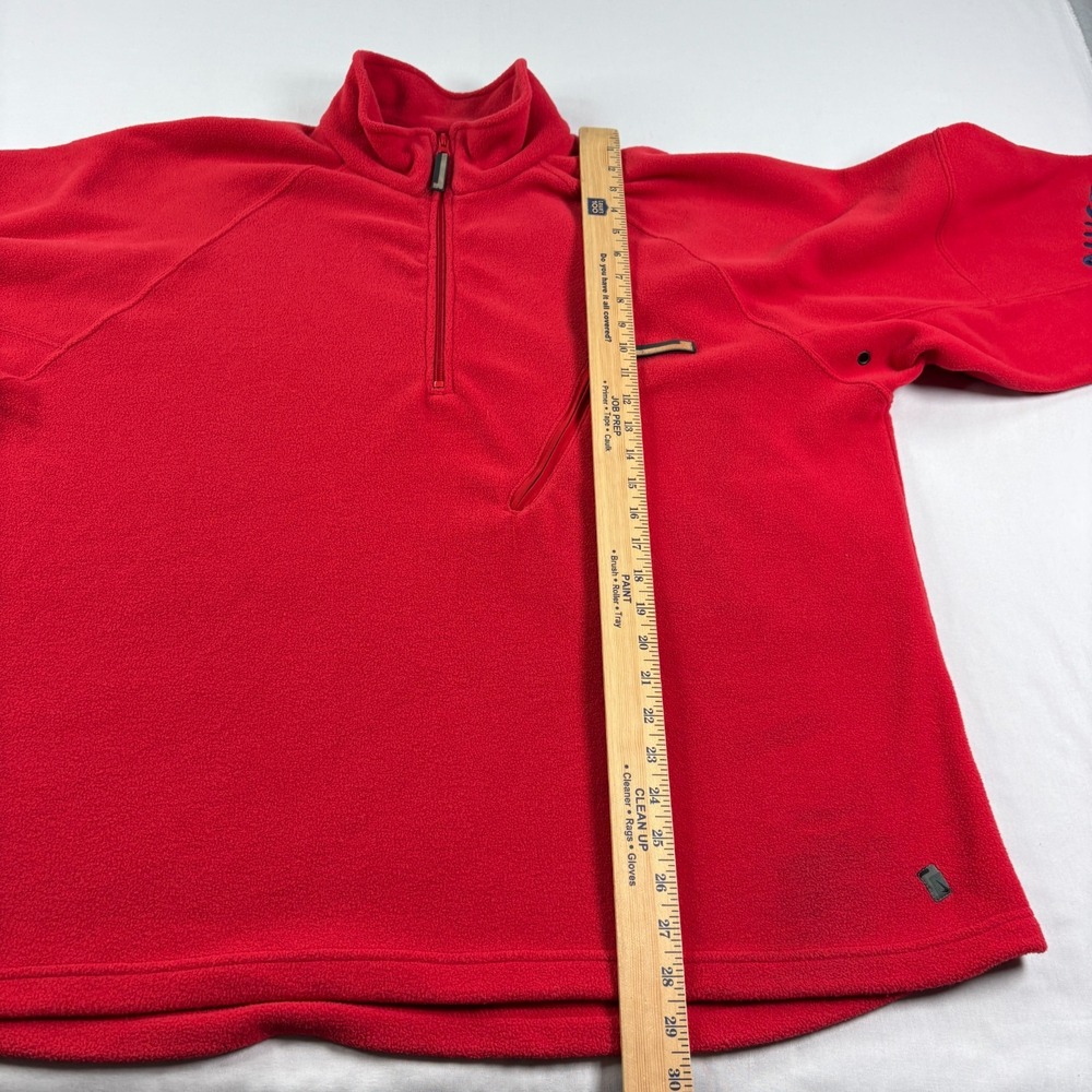 Vintage Nike Sweatshirt Mens XL Red Fleece 1/4 Zip Pullover Spell Out Y2K - Picture 9 of 14